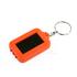 Orange Solar Powered Keychain LED Flashlight