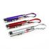 Lot of 3 Purple, Red & Silver 3-Mode LED Flashlights Laser Pointer UV Keychains