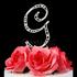 Monogram Cake Topper Letter G - Elegant Crystal Rhinestone