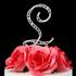 Monogram Cake Topper Letter L - Elegant Crystal Rhinestone