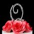 Monogram Cake Topper Letter Q - Elegant Crystal Rhinestone