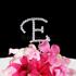 Monogram E Cake Topper Letter - Small 2-Inch Crystal Rhinestone