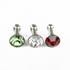 Lot of 3 Dark Red, Silver & Light Green Jewel Crystal Gem Headphone Dust Cap Plugs