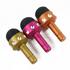 Lot of 3 Pink Yellow & Orange Mini Studded Headphone Dustcap Stylus for iPhone, iPod, iPad, Android, Samsung