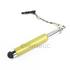 Gold Yellow Retractable Stylus Pen w/ Headphone Dust Cap for iPhone, iPod, iPad Touch, Android Tablets