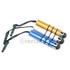 Set of 3 Silver, Yellow & Blue Mini Small Stripped Studded Touch Screen Stylus Pens