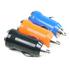 Set of 3 Black, Blue & Orange Small Miniature Universal USB Car Chargers