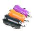 Set of 3 Black, Orange & Purple Small Miniature Universal USB Car Chargers